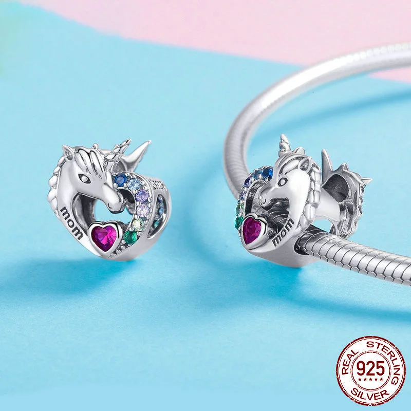 Новый оригинальный 925 серебряный браслет шарма слон лошадь Сова для зубов в форме