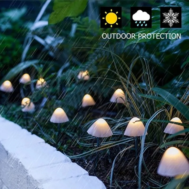 

Solar LED Light Outdoor Mushroom Garden Decoration Lights IP66 Furniture Decor Solar Cell Fairy Lights Waterproof Garden Garland