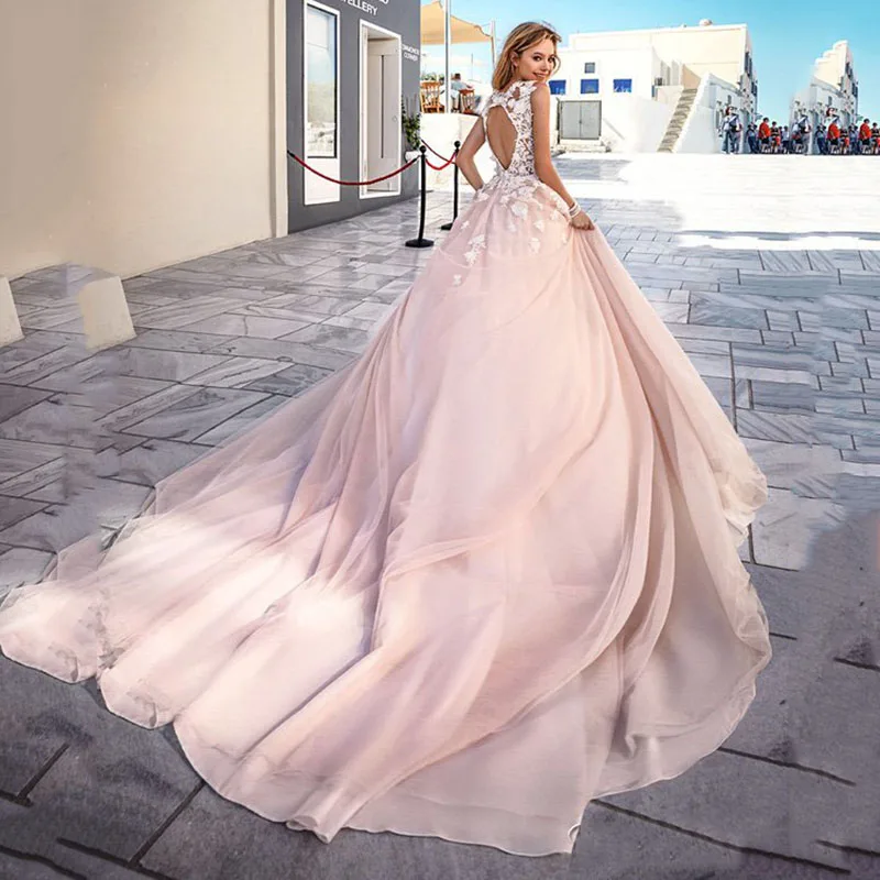 Женское вечернее платье с V-образным вырезом аппликацией | Свадьбы и торжества