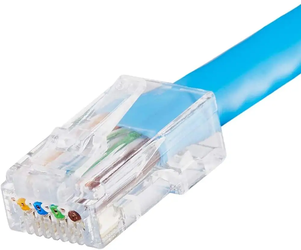 Разъем ZoeRax RJ45 30 МК позолоченный проходной через 3-контактные разъемы Cat6 и кабель