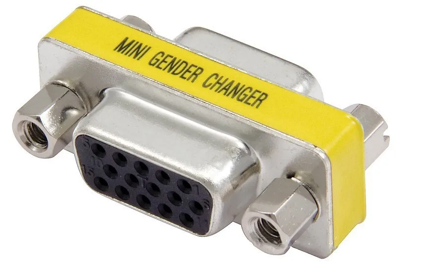 1 шт. 15 pin D Sub VGA SVGA мини адаптер для смены пола разъем F/F Женский|Компьютерные