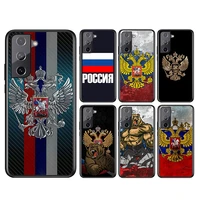 russia flag for samsung galaxy s21 s20fe s10 s10e s9 s8 s7 s6 ultra plus lite edge 5g black soft phone case