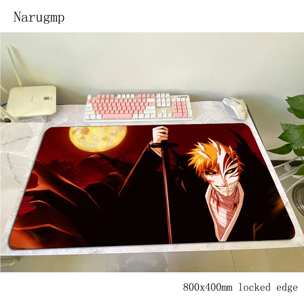 

Ichigo Kurosaki padmouse 80x40cm gaming mousepad Beautiful mouse pad gamer computer desk Domineering mat notbook mousemat pc