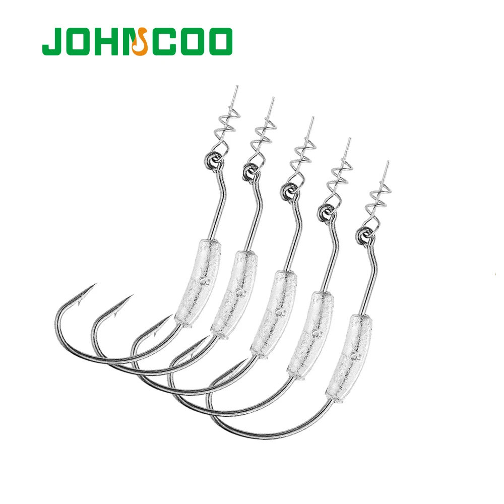 JOHNCOO 4 шт. 2 г 3 5g 7 9 крючок для кривошипа металлическая ложка блестки добавление