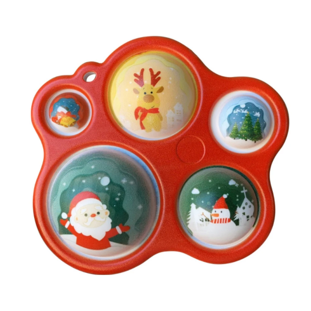 

2021 Anti-Stress Christmas Fidget Toys Push Bubble Sensory For Autism Need Push Bubble Decompression Adult Finger Press Board