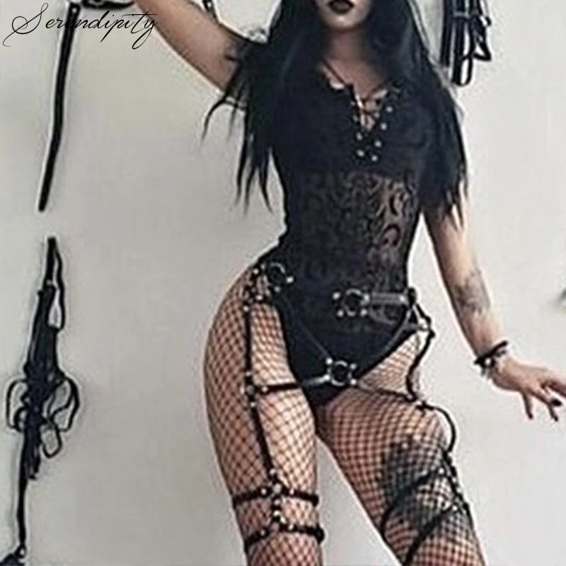 Соблазнительные сексуальные черные кружевные сетчатые повязки бодикон Боди