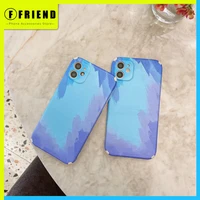 luxury simple winter snow color art oil painting personalized design phone cover for iphone 11 12 pro max 7 8p xs xr phone cases