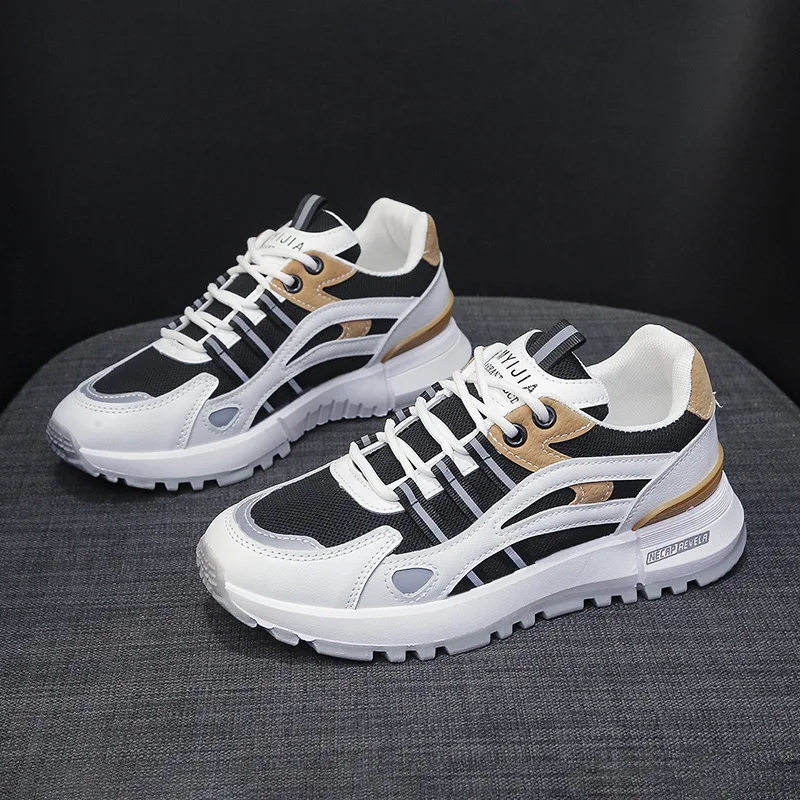 

Fashion New Breathable Women's Shoes Round Toe Lace-up Vulcanized Shoes Fall 2021 Women's Casual Low Heel Platform Sneakers