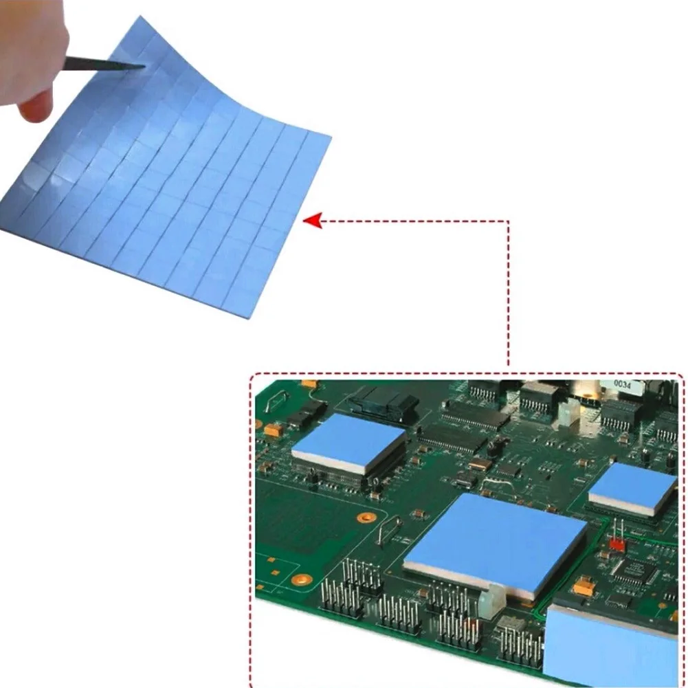 

100Pcs/Sheet Conductive Heatsink Plaster Grease Paste Adhesive Computer PC Fan Cooler Silicone heat sink GPU CPU Thermal Pads