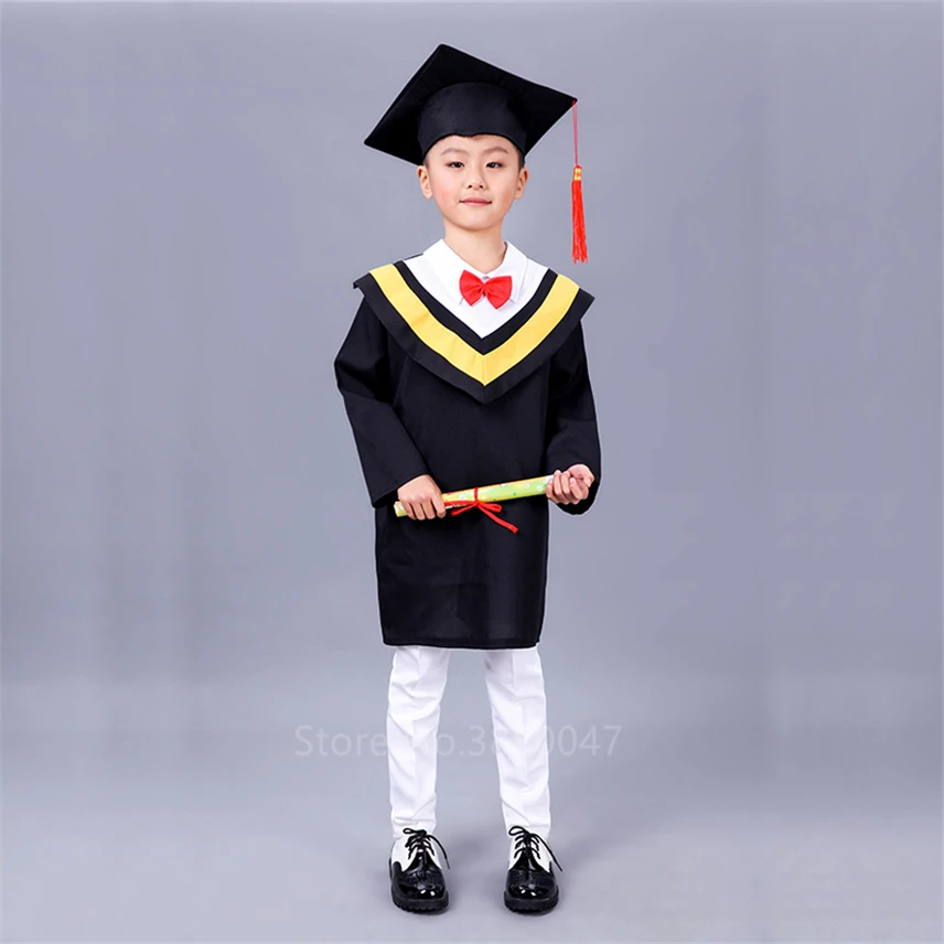 Школьная форма для девочек выпускное черное платье группа с кепкой одежда сцены
