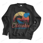 Толстовка мужская с капюшоном, уличная одежда, худи в стиле ретро, посетите Arrakis, худи для дома для серфинга, Atreides, теплая тонкая научная фантастика