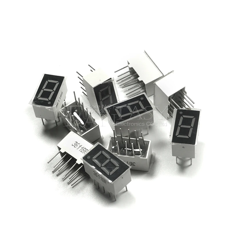 5pcs Digital tube segment common Cathode Red 1 Bit digital Tube 0.36 inch LED Display 3611AS | Электронные компоненты и