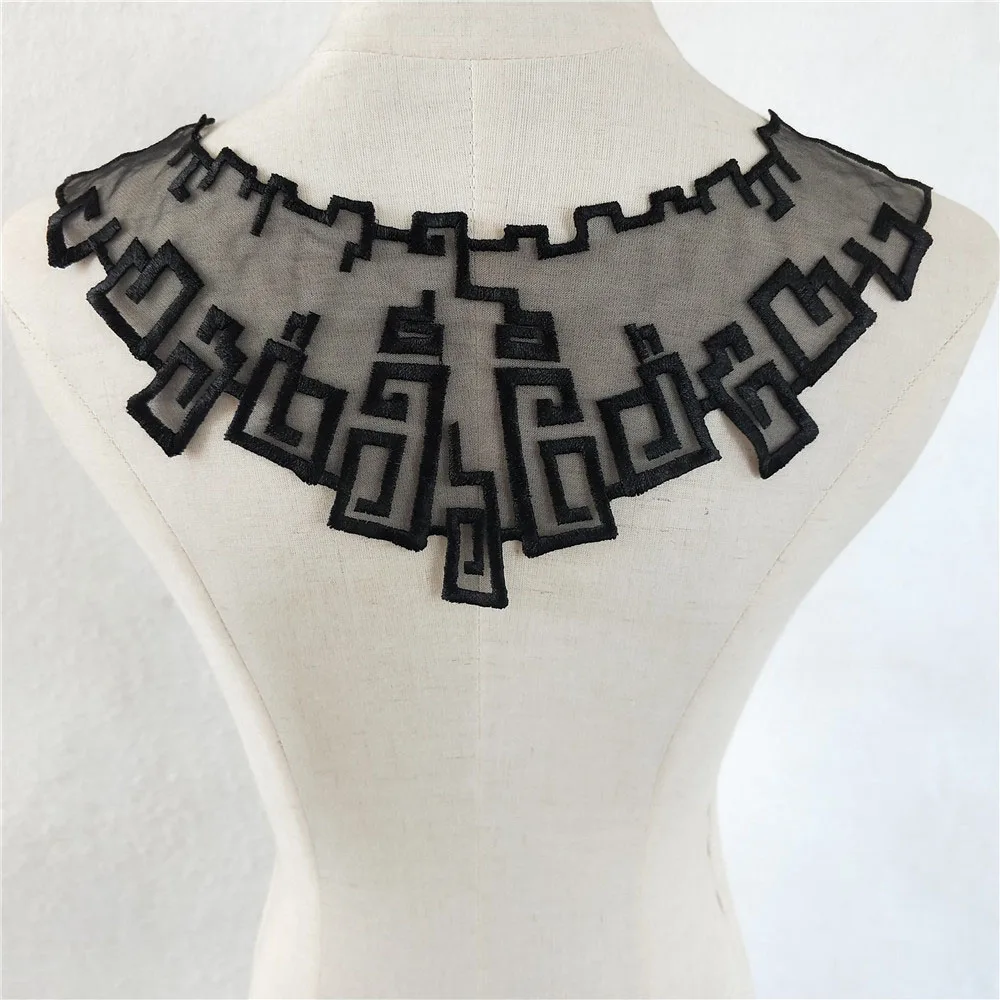 Аппликация из органзы для вышивания ткань шитья искусственный воротник