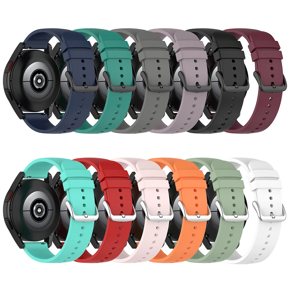 

Adjustable 20mm Silicone Straps for Samsung Galaxy Watch 4/Watch 4 Classic Active Replacement Watchband Bracelet Watch Straps