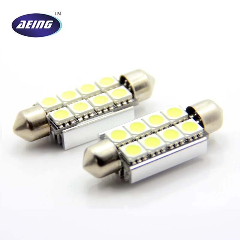 2 шт. Canbus безошибочный автомобиль светодиодный 8SMD Xenon White Festoon 41mm/42 мм DE3175 номерной