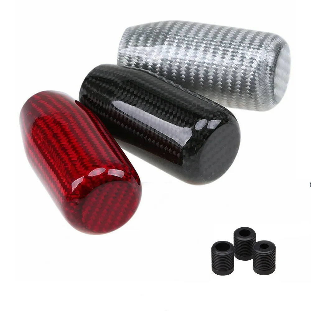 

Универсальная автомобильная красная ручка ручного переключения передач из углеродного волокна Алюминиевая ручка переключения передач на ...