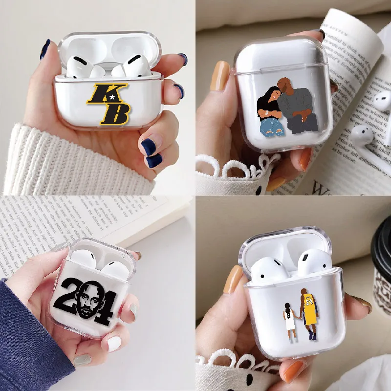 

Basketball Star KB 8 24 Earphone Case For Apple iPhone Charging Box For AirPods Pro Hard Transparent Protective Cover