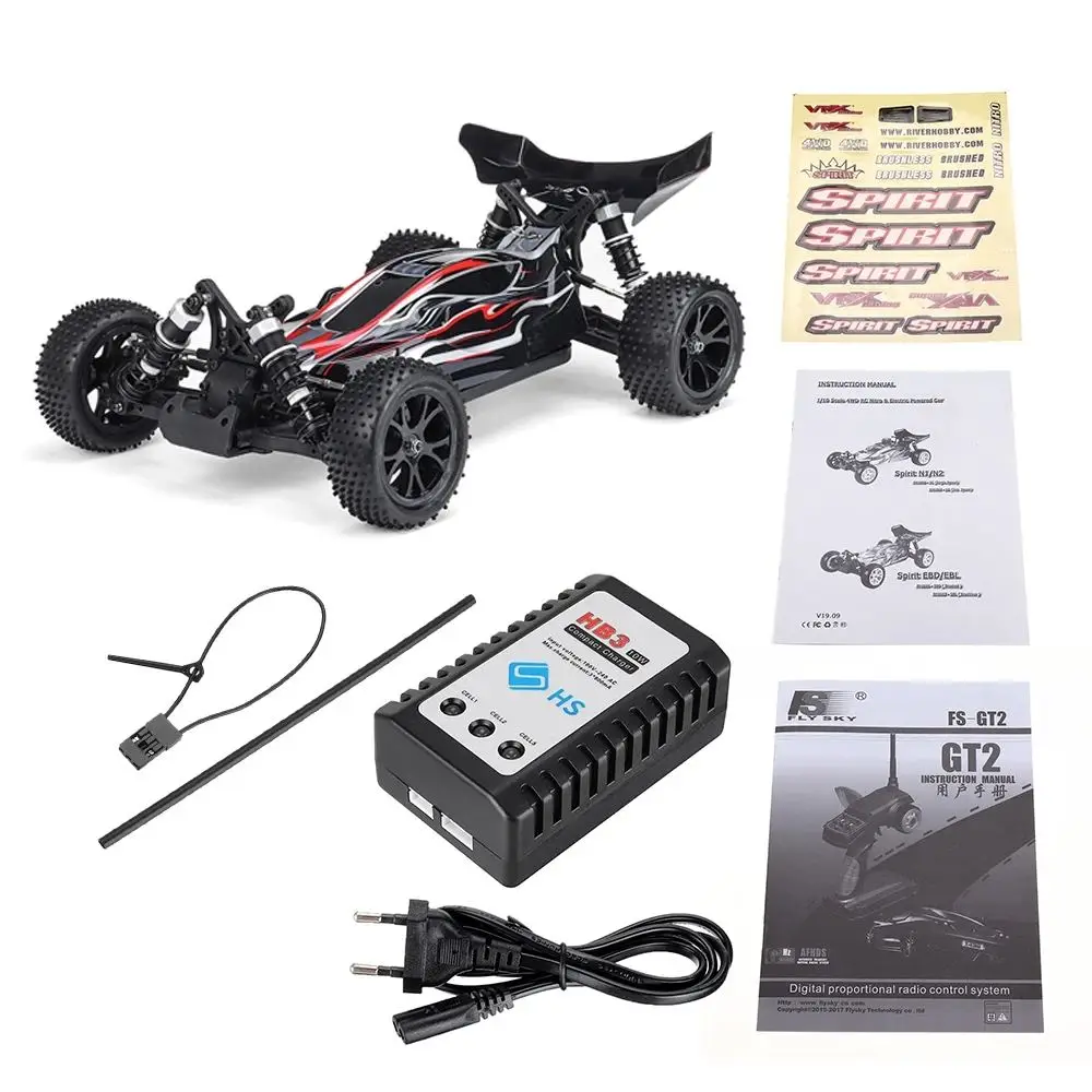 

RH1017 2.4G 1:10 Brushless Remote Control RC Car High Speed Vehicle 70km/h W/ 330KV Motor FS Transmitter Model Toys