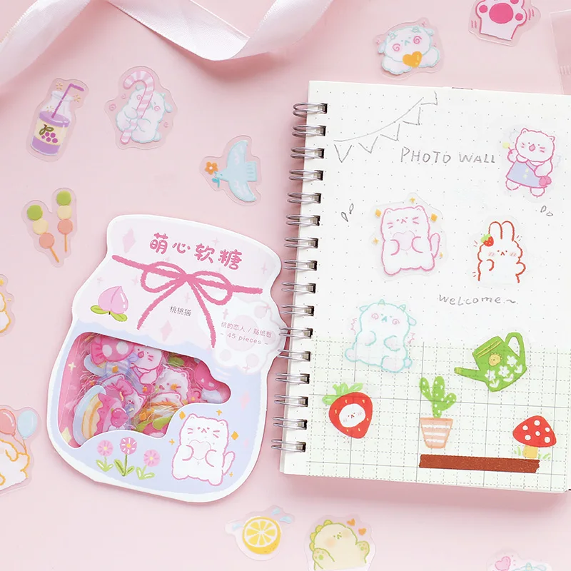 VanYi 45 шт/стикер для канцелярских товаров ПВХ Kawaii милые канцелярские корейские