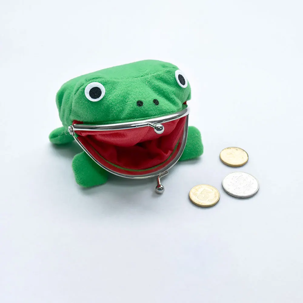 Anime Coin Purse Green Frog Bag Funny Cute Little Stuff Money Bags Cartoon Gift