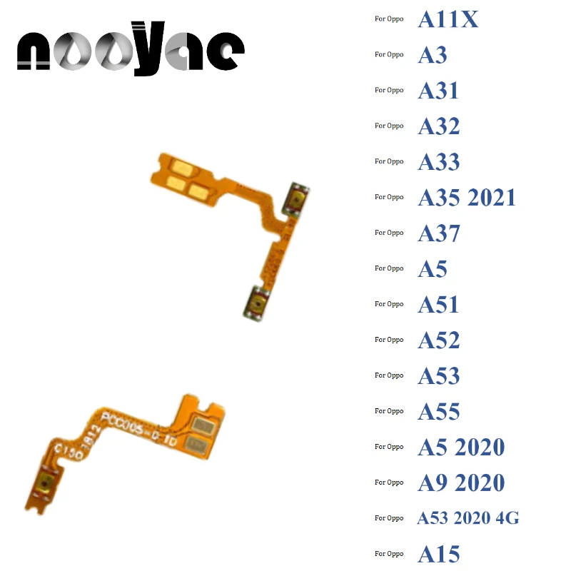 

For Oppo A11X A3 A31 A32 A33 A35 2021 A53 A55 A5 A9 A53 2020 4G A15 Power On Off + Volume Up Down Buttons Flex Cable Ribbon