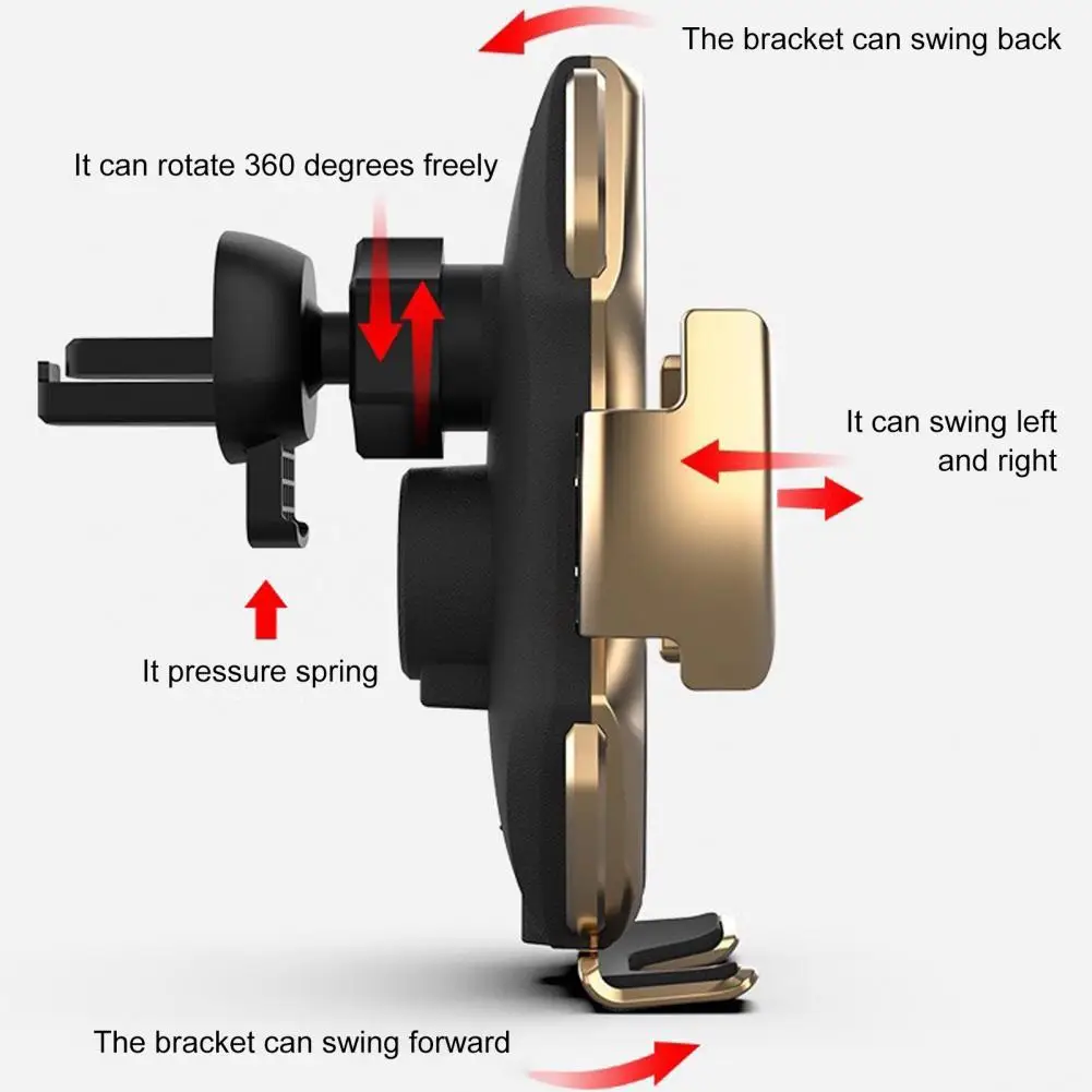 

50% HOT SALE!!! 15W Smart Sensor Universal Car Phone Holder Stand Fast Charging Wireless Charger