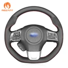 MEWANT черный чехол рулевого колеса автомобиля из натуральной кожи для Subaru WRX STI Levorg STI 2014 2015 2016 2017 2018 2019 2020 2021