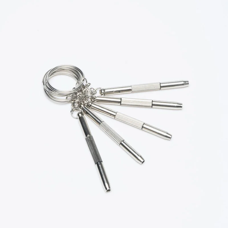 3 в 1 футляр для очков отвертка Портативный Нержавеющая сталь Брелок Отвертка