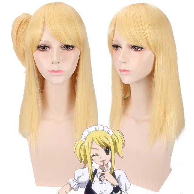 

Anime 45CM Love Live! LoveLive Kosaka Honoka Kousaka Short Orange Blonde Ponytail Heat Resistant Hair Cosplay Costume Wig