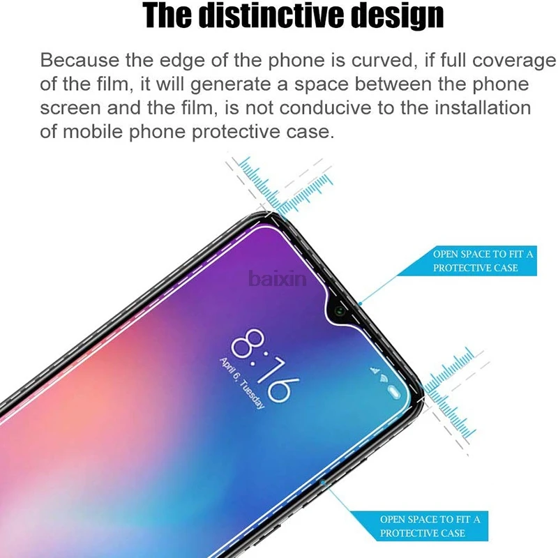 Baixin 9H закаленное стекло для xiaomi mi9 9se 9t защита экрана Защитная пленка чехол +