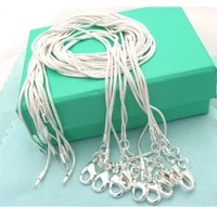 5 piecesbatch 16 18 20 22 24 26 28 30 inches fashion jewelry 925 silver chain 1 mm snake chain necklace jewelry