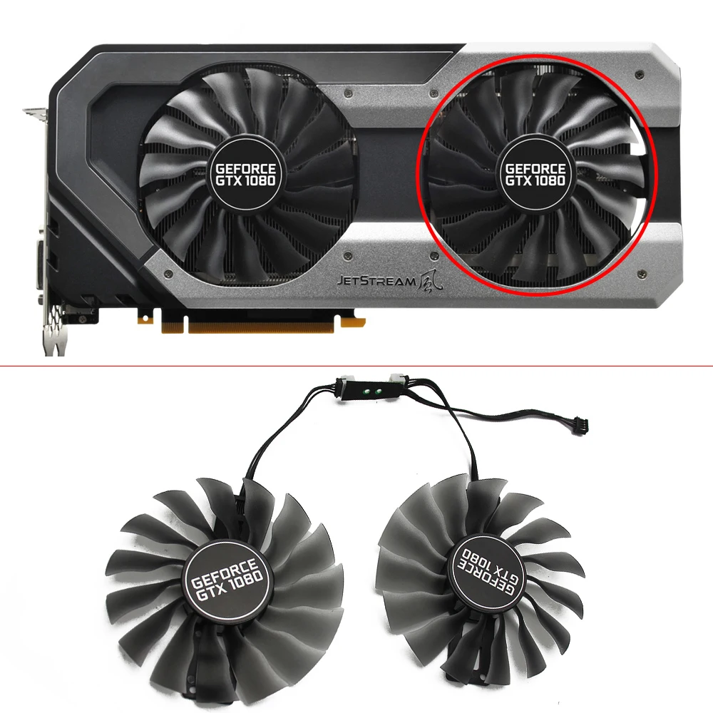 

Pour Palit GTX 1080 OC Super 95MM Fan GTX1080 GP Cooler emtek