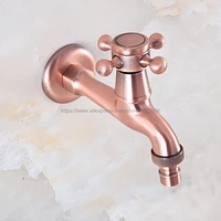 garden retro style antique red copper finish washing machine faucet bibcocks cold water tap nav323