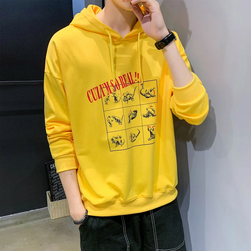

Autumn Winter New Arrival Men Sweatshirt Hoodies Cartoon Print Man Long Sleeve Tops