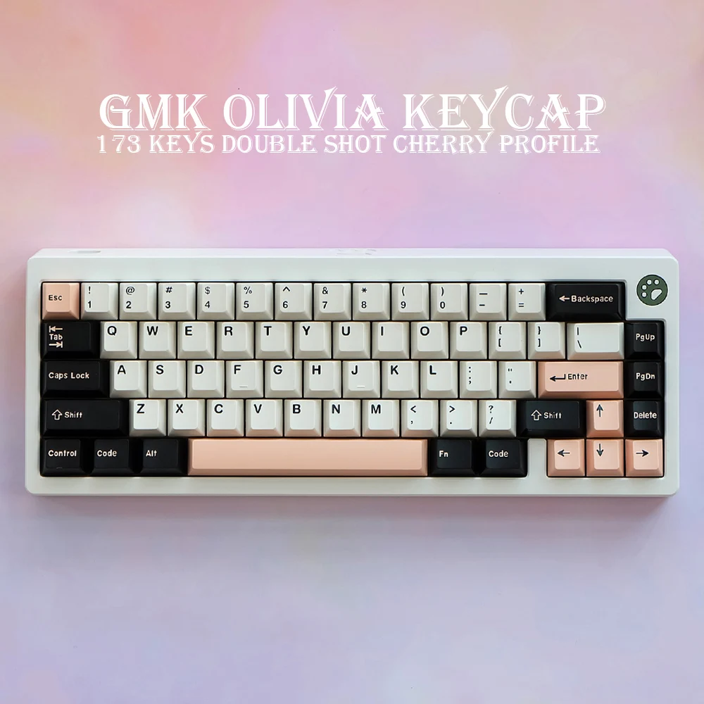 Gmk Clone Keycaps Double Shot Cherry Profile Bingsu Olivia Custom Personality Keycaps For Mechanical Keyboard 61/64/68/75/ images - 6