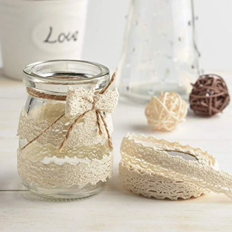 

Cream Lace Ribbon Self Adhesive Lace Tape Cotton Lace Ribbon Lace Trim Scrapbook Tape Card Making Supplies 1 Roll