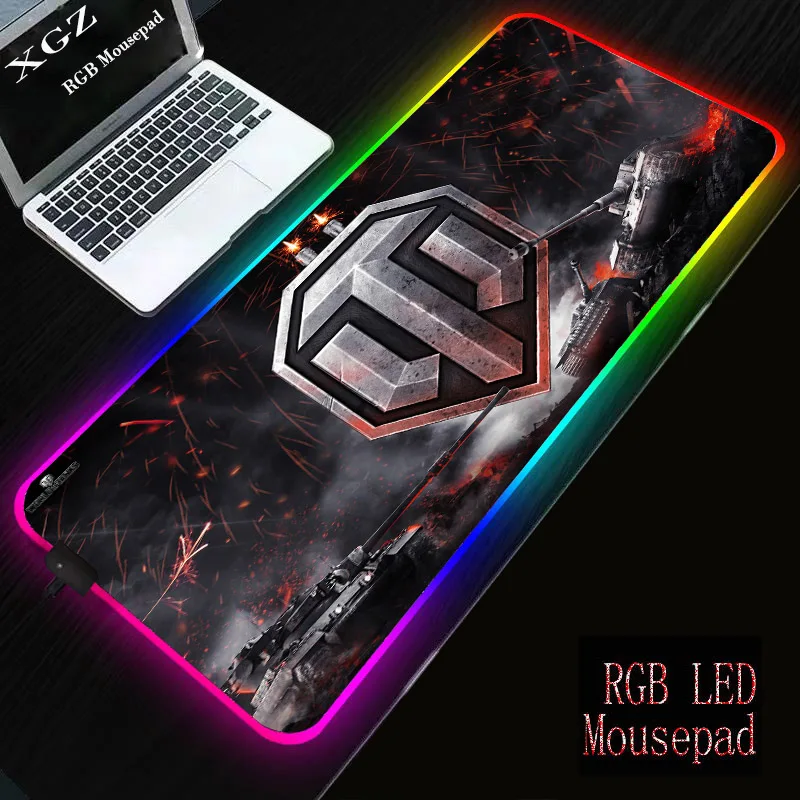 XGZ World of Tanks большой светодиодный светильник RGB Водонепроницаемый игровой Мышь Pad