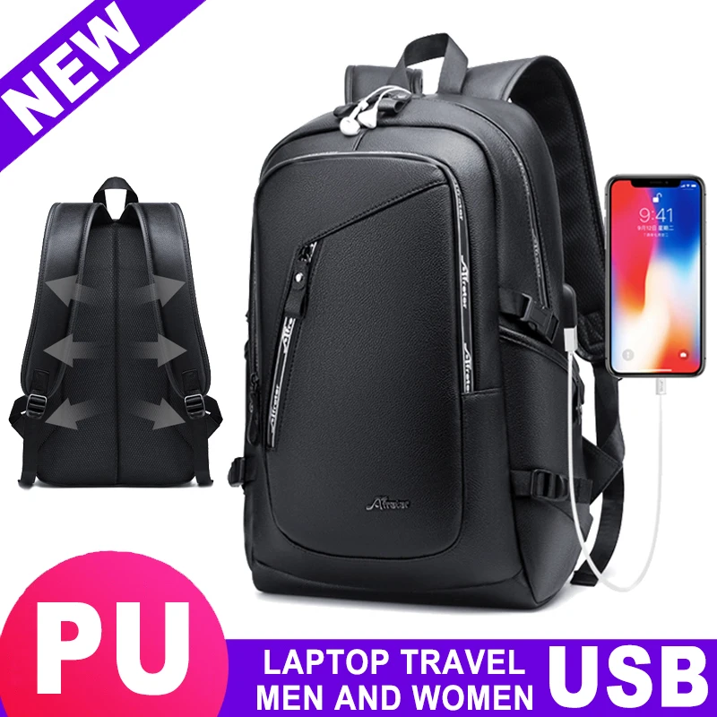 Рюкзак из искусственной кожи для мужчин и женщин Shcool мужские рюкзаки ноутбука 15 6