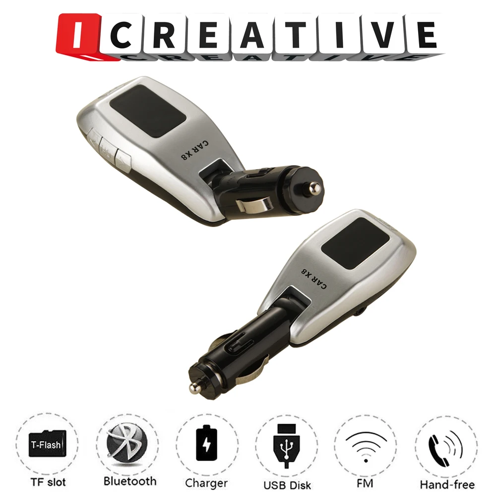 Автомобильный беспроводной Bluetooth комплект X8 FM передатчик ЖК дисплей MP3 плеер