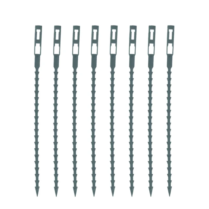 

50pcs/lot Adjustable Fishbone Plant Cable Ties Plastic Reusable Greenhouse Vine Climbing Plant Fixed Buckles Support