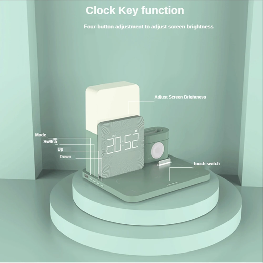 Многофункциональная Беспроводная подставка для зарядного устройства Qi Apple Watch
