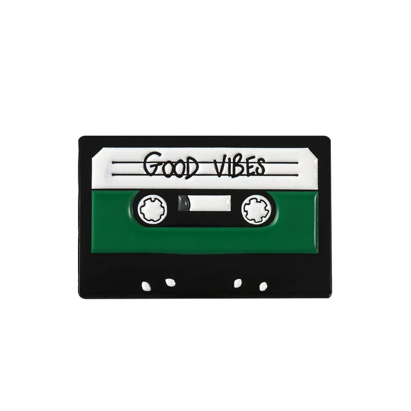 Style 1 GDHY музыка ленты брошь, эмалированный штифт GOOD VIBES, грустно песни, BEST OF THE 09'S броши для любителей музыки на булавке значок ювелирные изделия в форме оливковой ветки мира - Окраска металла: Style 1