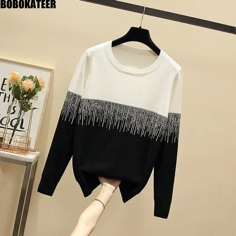 BOBOKATEER зимний свитер женская одежда Повседневный пуловер больших размеров