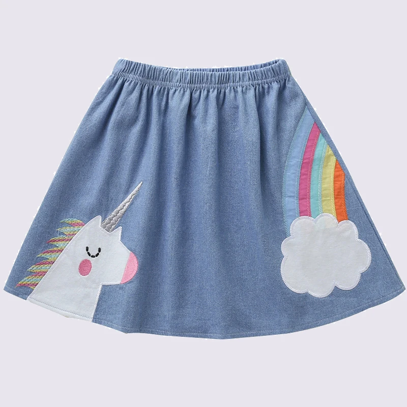 Джинсовая юбка пачка для девочек с эластичным поясом|Юбки| |