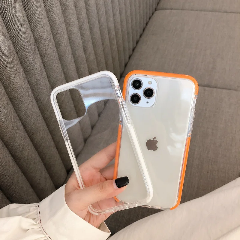 Противоударный карамельный цвет чехол для телефона для iPhone 11 11Pro Max XR XS X XS Max 7 8 6 6S Plus мягкая прозрачная задняя крышка capa