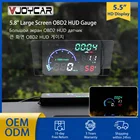 Проектор на лобовое стекло автомобиля 5,8 дюйма A8, OBD2, проектор на лобовое стекло, сканер скорости, предупреПредупреждение О топливе, сигнал тревоги, диагностический инструмент 4 дюйма K6