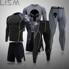 2021 зимняя брендовая мужская спортивная одежда, компрессионный спортивный костюм, быстросохнущее термобелье для тренировок по фитнесу и MMA, мужская спортивная одежда