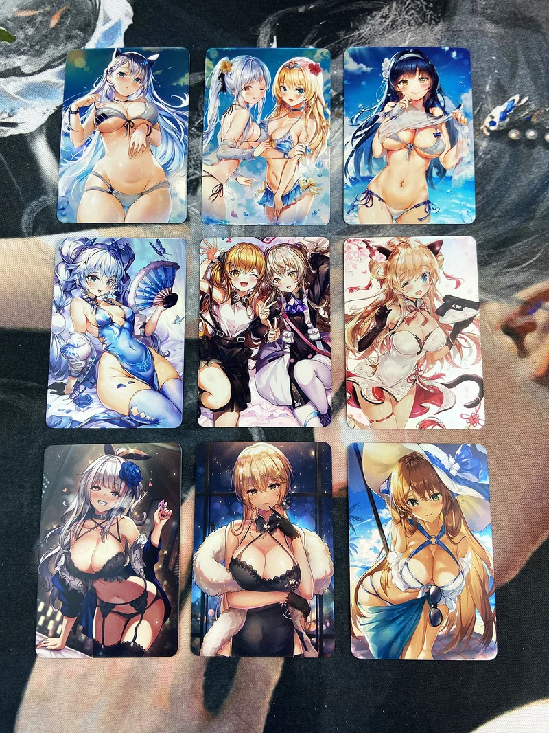 

9 шт./компл. ACG красивые девушки спереди купальник бикини сексуальные девушки Хобби Коллекционные игры аниме коллекционные открытки