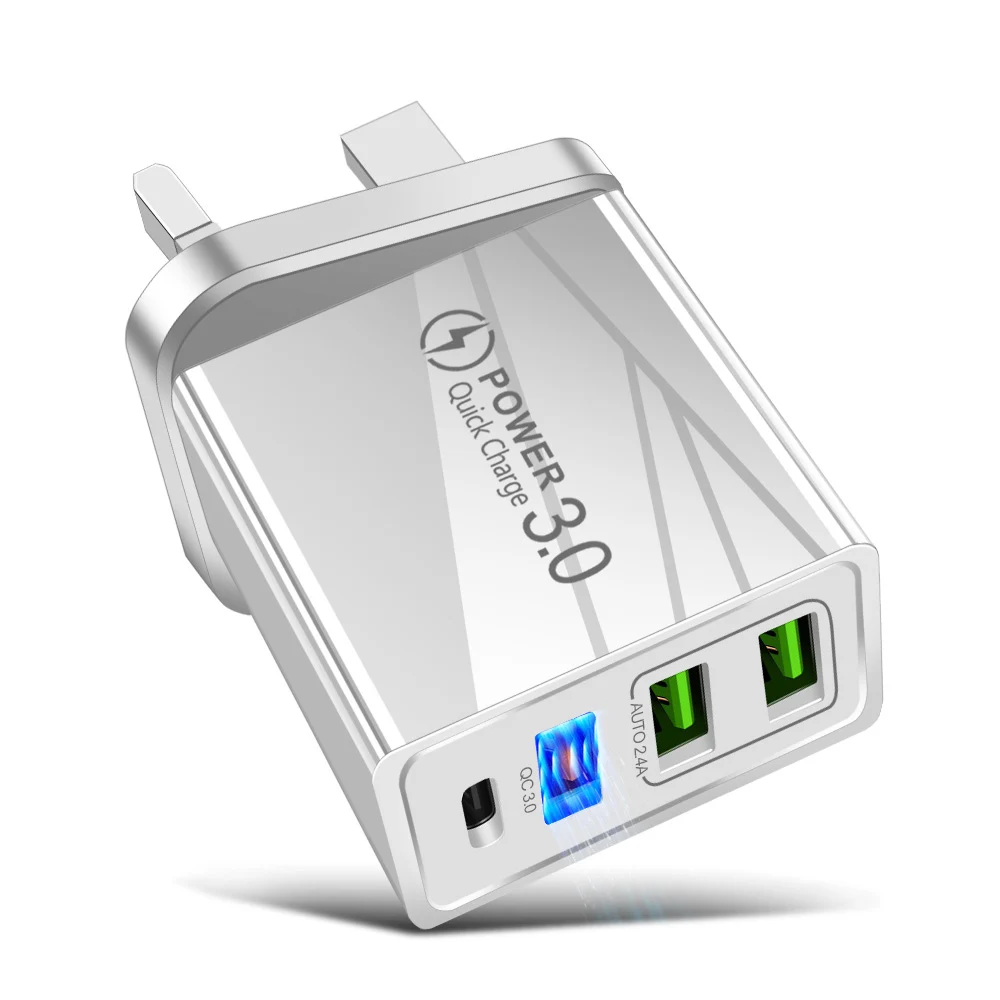 EU/US/UK Plug USB Charger 20W PD Quick Charge 3.0 For iPhone 12 11 Type C 18W Fast Charger For Mobile Phone High Speed Charger 5v 3a usb c