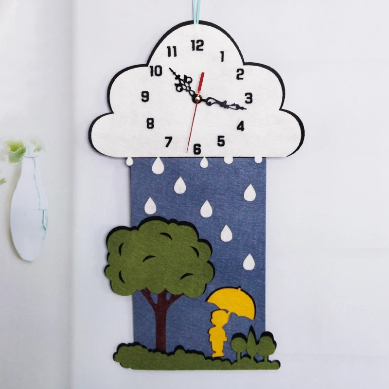 Прекрасная обувь для дождливого дня настенные часы фетровая аппликация комплект